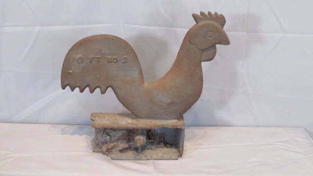 Cast iron Elgin No 2 rooster windmill weight (1 of 5)