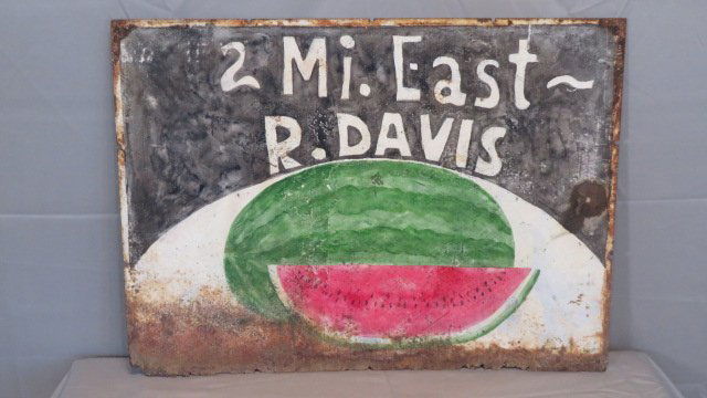 Heavy tin watermelon for sale sign (1 of 6)