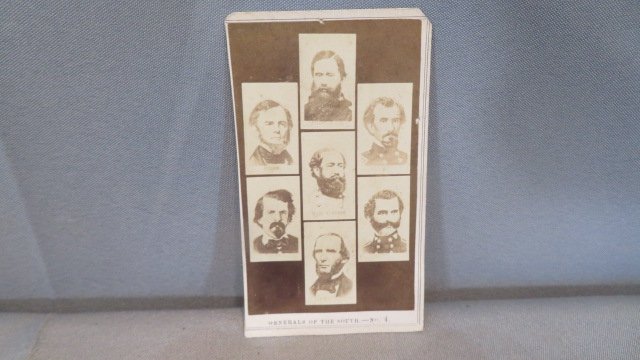 CDV Civil War multi-view image of Generals of the South #4: CDV Civil War multi-view image of Generals of the South #4, 4"T x 2.5"W