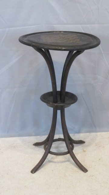 Late 19th century game table in old black paint (1 of 5)