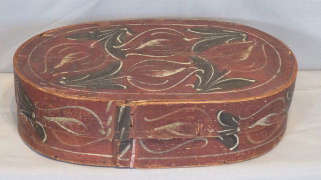 Paint decorated Scandanavian bride's box (1 of 5)