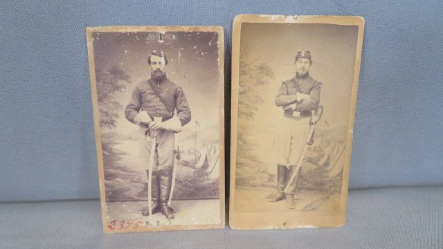 2 CDV Civil War images of Argus Ogborn, Union 6th Cav., D.L.O. (1 of 5)