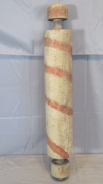 Early 20th century wood (pine) barber pole (1 of 4)