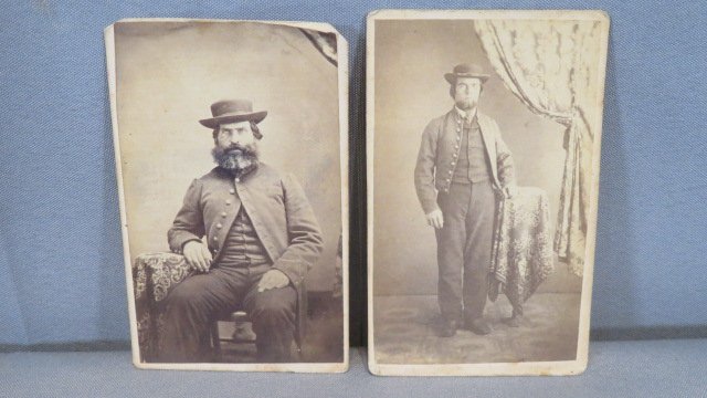 2 CDV Images of Union soldiers wearing shell jackets (1 of 4)