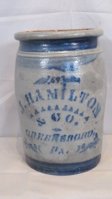 J. Hamilton & Co, Greensboro, PA stoneware jar (1 of 6)