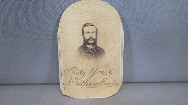 CDV Civil War image of John William Coates with autograph (1 of 2)