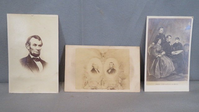 3 souvenir CDV images of Abraham Lincoln (1 of 2)
