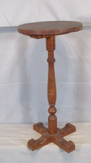 19th century maple with pine top candlestand (1 of 6)