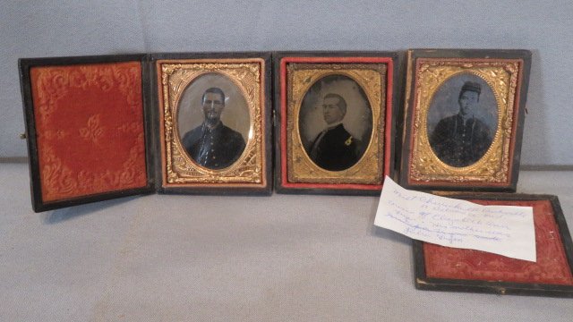 3 cased Civil War images of soldiers (1 of 5)