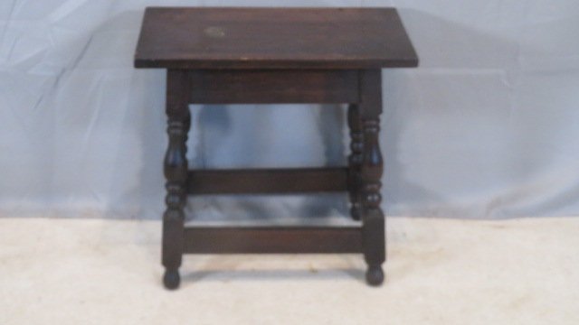 Walnut 20th century joint stool (1 of 5)