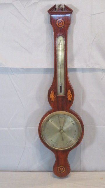Late 19th century mahogany English barometer signed J. Berry, No. 30 (1 of 7)