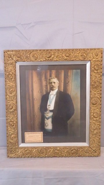 Framed photograph of a Masonic Lodge member (1 of 3)
