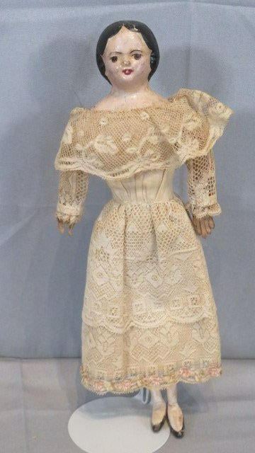 19th century paper mache doll (1 of 8)