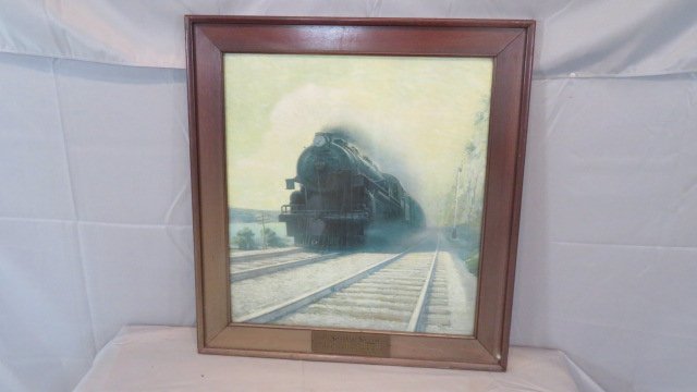 Framed print of Missouri Pacific steam locomotive (1 of 5)