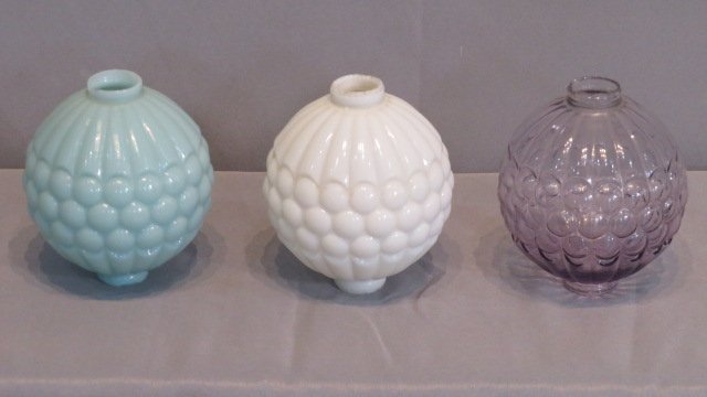 3 Ribbed Grape Glass Lightning rod balls (1 of 5)