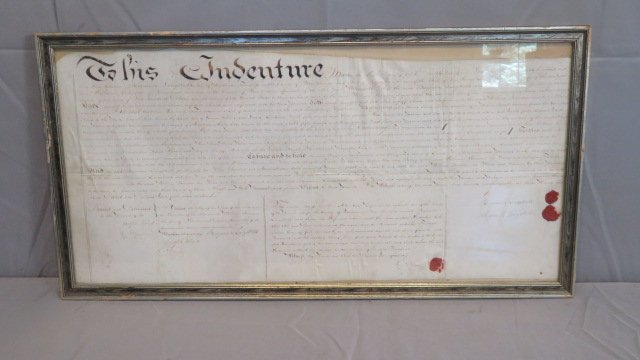 Framed Pa. 1833 Indenture (1 of 6)