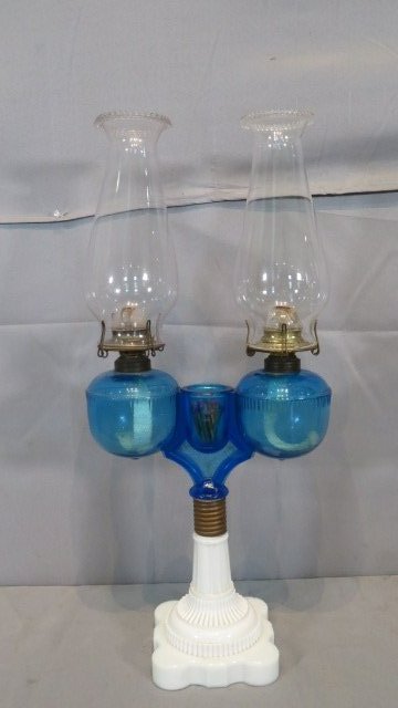 Ripley blue Wedding/Marriage kerosene lamp (1 of 8)