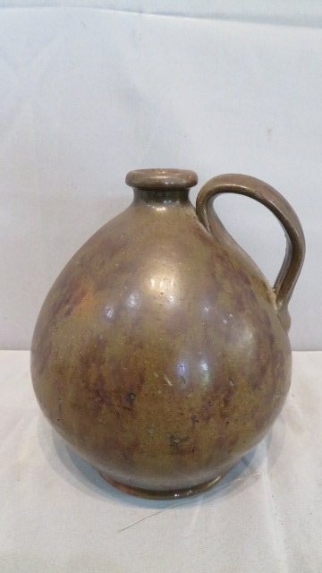 Ovoid redware jug attrib. to Shenandoah Valley, pa (1 of 7)
