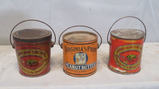 3 Peanut Butter advertising tin pails (1 of 9)