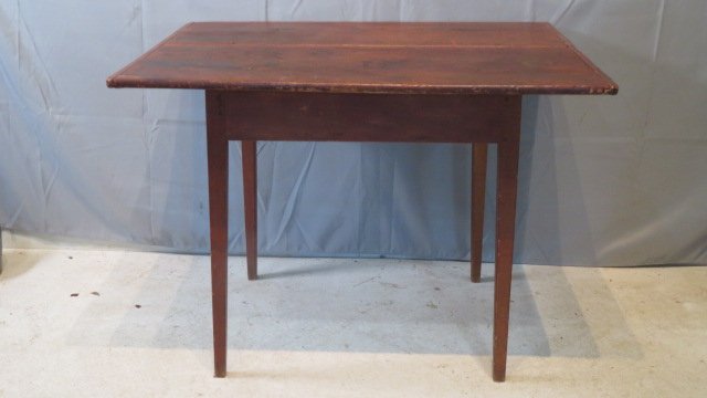 New England birch & pine splayed leg table (1 of 6)