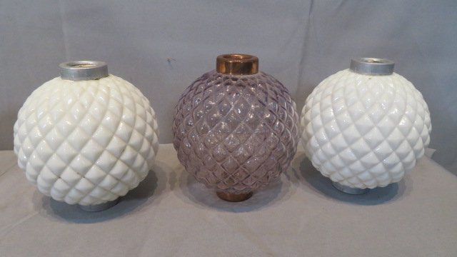 3 Quilt Raised Glass Lightning rod balls (1 of 3)