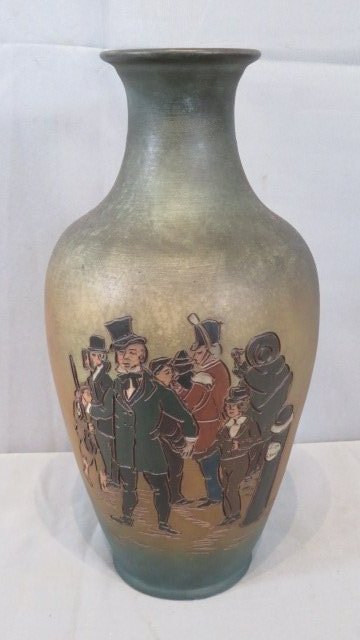 13" Weller signed Dickens Ware vase (1 of 3)
