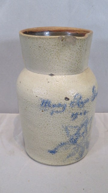 Stoneware incised presentation pitcher dated 1904 (1 of 7)
