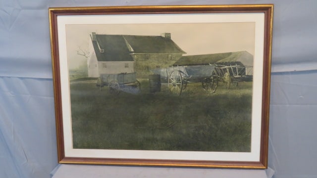 Andrew Wyeth limited edition print, "Marsh Hawk" (1 of 8)