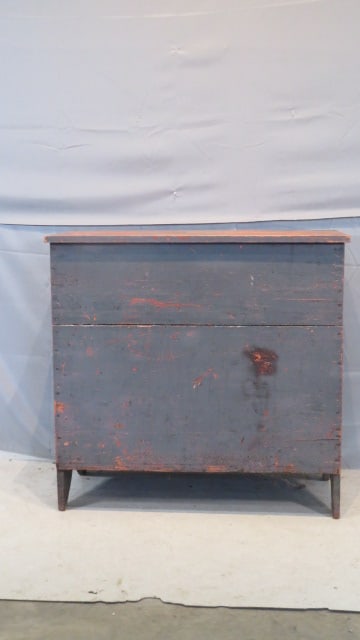 Pine primitive blanket box in old blue gray paint (1 of 7)