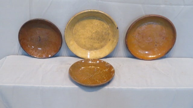 4 redware plates (1 of 7)