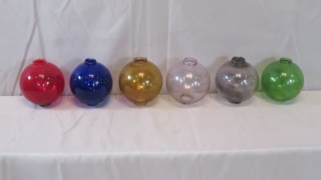 6 round glass lightning rod balls (1 of 4)