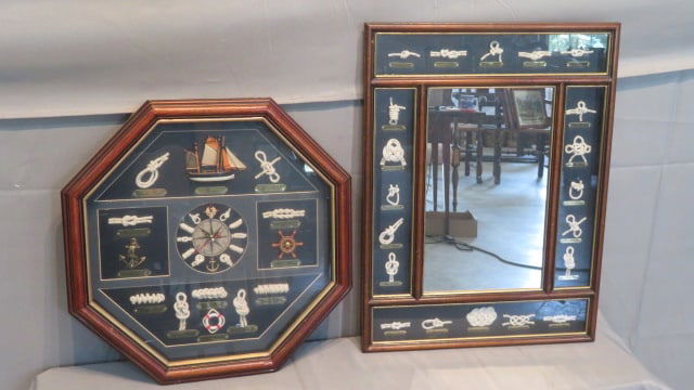 2 contemporary framed examples of nautical knots (1 of 8)