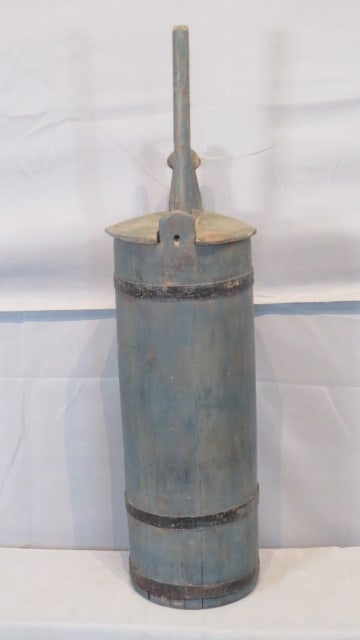 Wood dasher churn with metal bands (1 of 7)