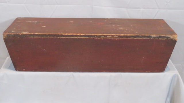 Pa. dough box in original red paint (1 of 6)