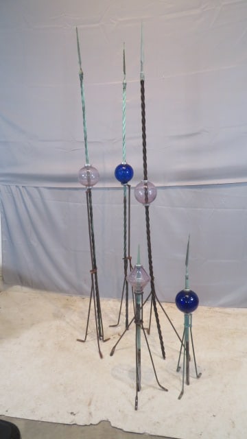 5 Lightning Rods with Glass globes (1 of 5)