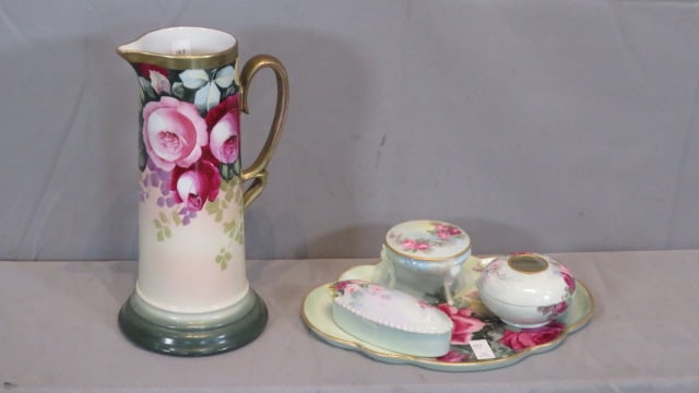 Hand painted tankard and dresser set (1 of 5)