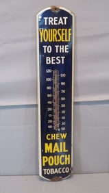 Porcelain Chew Mail Pouch Tobacco thermometer