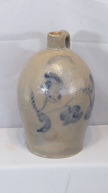 Beaver, PA 3-gal stoneware jug marked J Weaver (1 of 7)