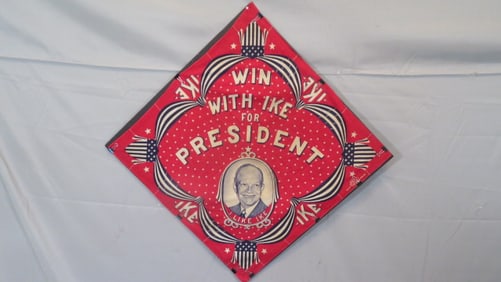 Political bandana from 1952 "Win with Ike for President"