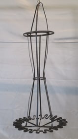 Unusual tin general store hanging broom holder