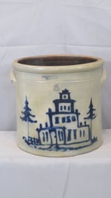 Havana, NY folk art 5 gal. stoneware jar