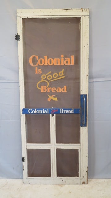 Colonial Bread advertising screen door (1 of 6)