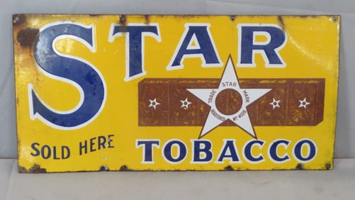 Porcelain Star Tobacco advertising sign