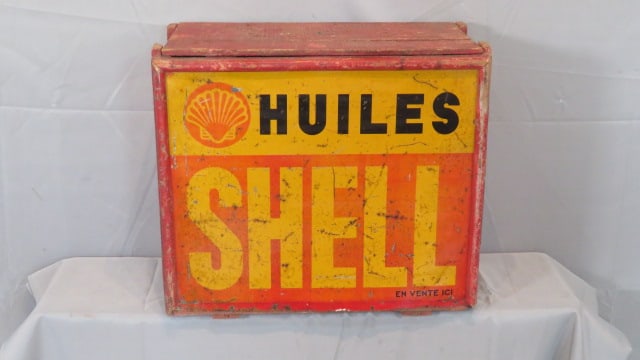 Wood French Shell Oil crate with lid (1 of 6)