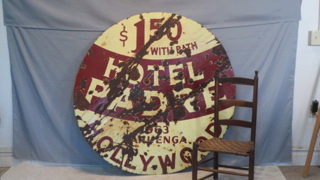 Large Hotel Padre, Hollywood (CA) porcelain sign (1 of 6)