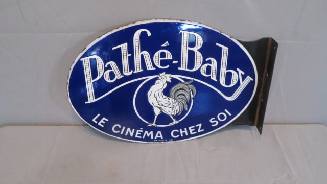 French Theater Movie porcelain flange sign (1 of 5)