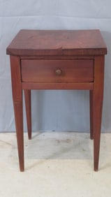 19th century walnut stand table with 1-board top