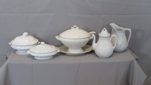5 pcs of white ironstone
