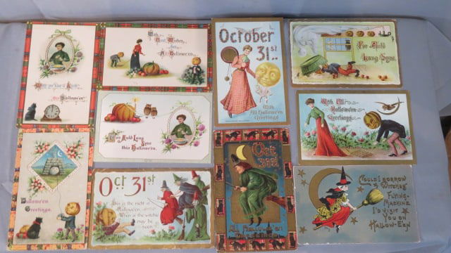10 vintage Halloween postcards (1 of 6)