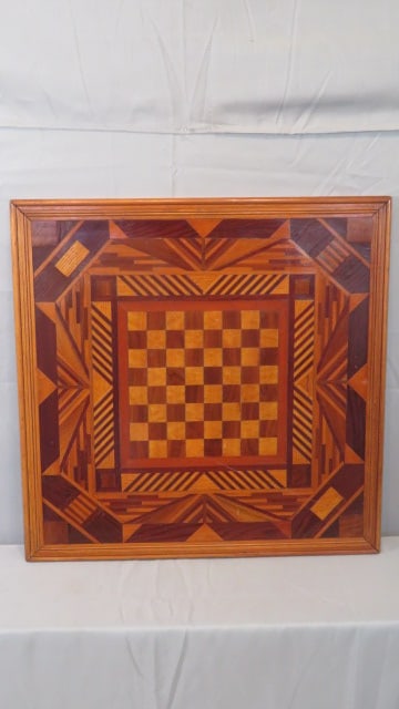 Wooden inlaid game board (1 of 5)